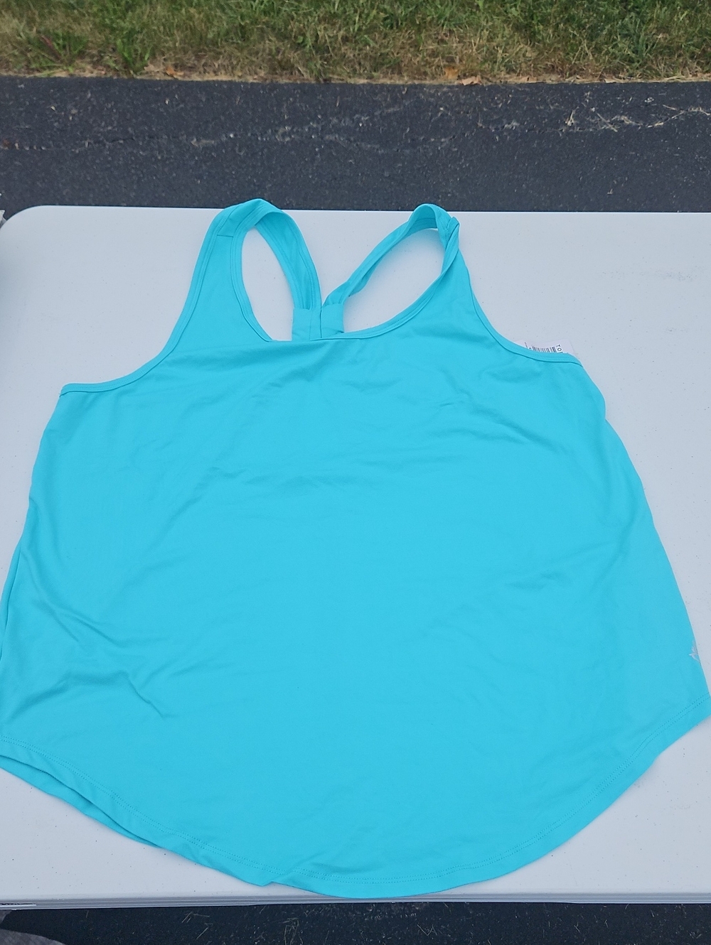 Women’s Aqua Racerback Tank Top Siz 12